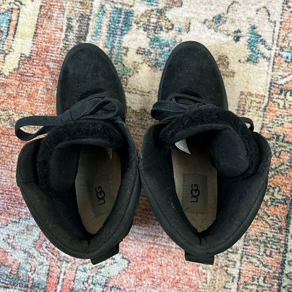 Ugg Valory Leather & Suede Wedge Ankle Boot Bootie 8.5 - Picture 6 of 14